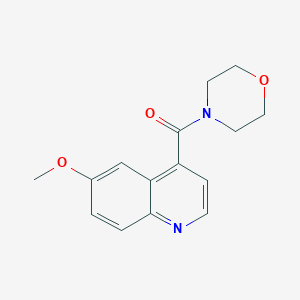 molecular formula C15H16N2O3 B2938465 6-Methoxy-4-(morpholine-4-carbonyl)quinoline CAS No. 2415551-54-9
