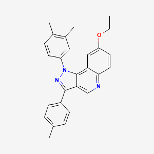 molecular formula C27H25N3O B2938474 1-(3,4-dimethylphenyl)-8-ethoxy-3-(4-methylphenyl)-1H-pyrazolo[4,3-c]quinoline CAS No. 901248-17-7