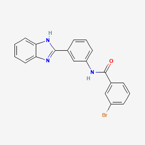 molecular formula C20H14BrN3O B2938478 N-[3-(1H-benzimidazol-2-yl)phenyl]-3-bromobenzamide CAS No. 404833-38-1