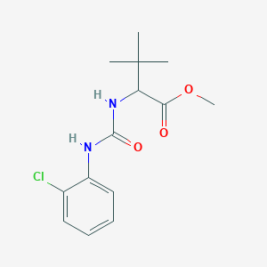 molecular formula C14H19ClN2O3 B2938479 Methyl 2-{[(2-chloroanilino)carbonyl]amino}-3,3-dimethylbutanoate CAS No. 1214800-15-3
