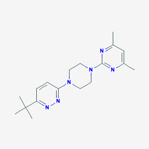 2-[4-(6-Tert-butylpyridazin-3-yl)piperazin-1-yl]-4,6-dimethylpyrimidine