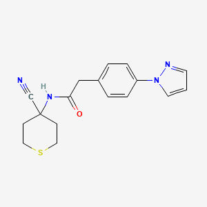 N-(4-cyanothian-4-yl)-2-[4-(1H-pyrazol-1-yl)phenyl]acetamide