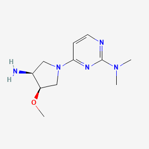 4-[(3S,4R)-3-Amino-4-methoxypyrrolidin-1-yl]-N,N-dimethylpyrimidin-2-amine