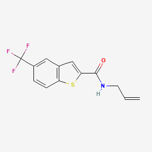molecular formula C13H10F3NOS B2938489 N-allyl-5-(trifluoromethyl)-1-benzothiophene-2-carboxamide CAS No. 439109-08-7