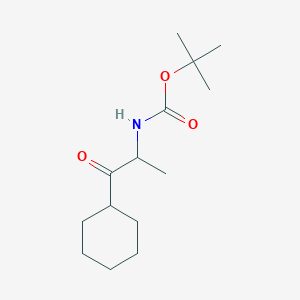 molecular formula C14H25NO3 B2938492 tert-butyl N-(1-cyclohexyl-1-oxopropan-2-yl)carbamate CAS No. 2003503-40-8