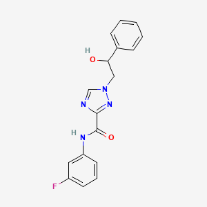 molecular formula C17H15FN4O2 B2938493 N-(3-fluorophenyl)-1-(2-hydroxy-2-phenylethyl)-1H-1,2,4-triazole-3-carboxamide CAS No. 2108811-84-1