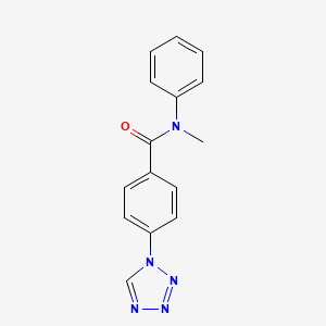 molecular formula C15H13N5O B2938495 N-methyl-N-phenyl-4-(1H-tetrazol-1-yl)benzamide CAS No. 924829-13-0