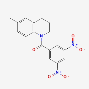 molecular formula C17H15N3O5 B2938500 (3,5-二硝基苯基)[6-甲基-3,4-二氢-1(2H)-喹啉基]甲酮 CAS No. 1023576-74-0