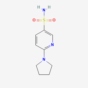 molecular formula C9H13N3O2S B2938502 6-Pyrrolidin-1-ylpyridine-3-sulfonamide CAS No. 877959-62-1