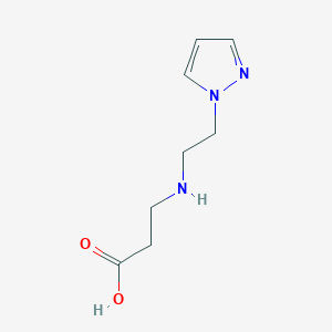 molecular formula C8H14IN3O2 B2938505 N-[2-(1H-pyrazol-1-yl)ethyl]-beta-alanine CAS No. 1245570-07-3