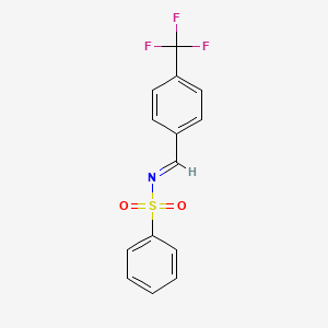 molecular formula C14H10F3NO2S B2938513 n-(4-Trifluoromethylbenzylidene)benzenesulfonamide CAS No. 1325235-13-9