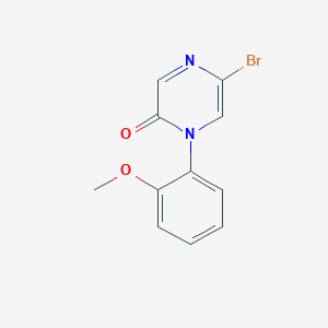 molecular formula C11H9BrN2O2 B2938525 5-Bromo-1-(2-methoxyphenyl)pyrazin-2(1H)-one CAS No. 2090632-63-4