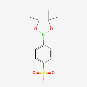 molecular formula C12H16BFO4S B2938535 4-(四甲基-1,3,2-二氧杂硼环-2-基)苯-1-磺酰氟 CAS No. 1337505-77-7