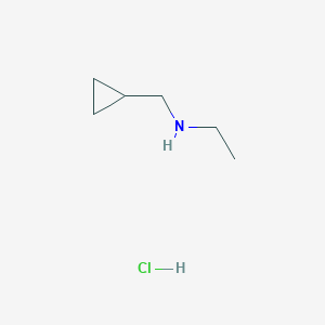 molecular formula C6H14ClN B2938536 (Cyclopropylmethyl)(ethyl)amine hydrochloride CAS No. 405879-10-9