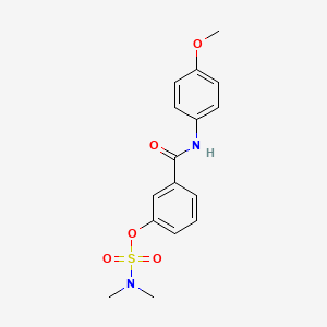 N,N-dimethylsulfamic acid [3-[(4-methoxyanilino)-oxomethyl]phenyl] ester