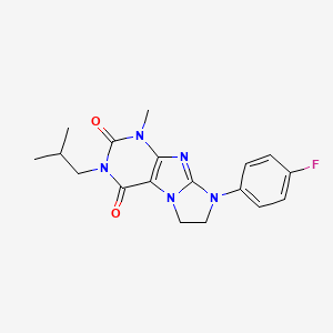 8-(4-fluorophenyl)-3-isobutyl-1-methyl-7,8-dihydro-1H-imidazo[2,1-f]purine-2,4(3H,6H)-dione