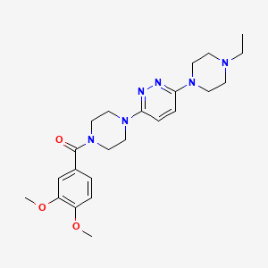 (3,4-Dimethoxyphenyl)(4-(6-(4-ethylpiperazin-1-yl)pyridazin-3-yl)piperazin-1-yl)methanone