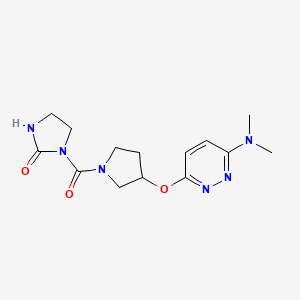 1-(3-((6-(Dimethylamino)pyridazin-3-yl)oxy)pyrrolidine-1-carbonyl)imidazolidin-2-one