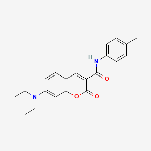 molecular formula C21H22N2O3 B2938552 7-(二乙氨基)-2-氧代-N-(对甲苯基)-2H-色满-3-甲酰胺 CAS No. 313232-99-4