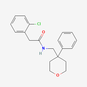 molecular formula C20H22ClNO2 B2938553 2-(2-chlorophenyl)-N-((4-phenyltetrahydro-2H-pyran-4-yl)methyl)acetamide CAS No. 1207032-77-6