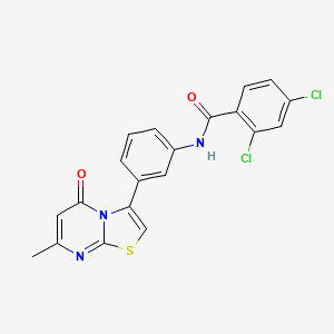 2,4-dichloro-N-(3-(7-methyl-5-oxo-5H-thiazolo[3,2-a]pyrimidin-3-yl)phenyl)benzamide