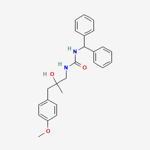 molecular formula C25H28N2O3 B2938567 1-二苯甲基-3-(2-羟基-3-(4-甲氧基苯基)-2-甲基丙基)脲 CAS No. 1396746-53-4