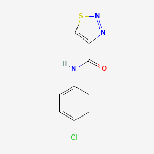 molecular formula C9H6ClN3OS B2938569 N-(4-氯苯基)-1,2,3-噻二唑-4-甲酰胺 CAS No. 252949-81-8