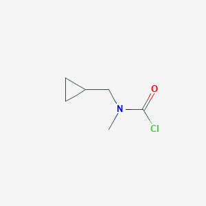 molecular formula C6H10ClNO B2938570 N-(cyclopropylmethyl)-N-methylcarbamoyl chloride CAS No. 1383546-46-0