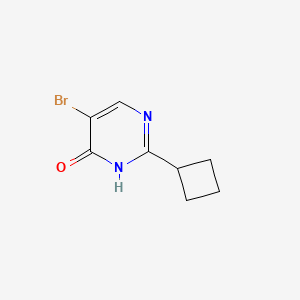 molecular formula C8H9BrN2O B2938580 5-Bromo-2-cyclobutyl-3,4-dihydropyrimidin-4-one CAS No. 1522311-88-1