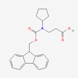 molecular formula C23H25NO4 B2938582 3-[cyclopentyl({[(9H-fluoren-9-yl)methoxy]carbonyl})amino]propanoic acid CAS No. 2094186-05-5