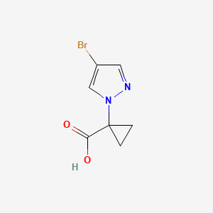 molecular formula C7H7BrN2O2 B2938586 1-(4-bromo-1H-pyrazol-1-yl)cyclopropane-1-carboxylic acid CAS No. 1935387-65-7