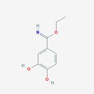 molecular formula C9H11NO3 B2938590 Ethyl 3,4-dihydroxybenzimidate CAS No. 147510-61-0