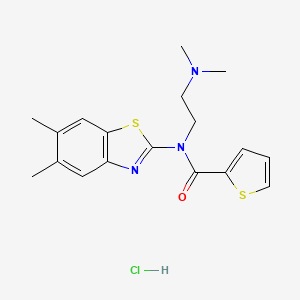 N-(2-(dimethylamino)ethyl)-N-(5,6-dimethylbenzo[d]thiazol-2-yl)thiophene-2-carboxamide hydrochloride