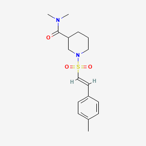 molecular formula C17H24N2O3S B2938600 N,N-dimethyl-1-[(E)-2-(4-methylphenyl)ethenyl]sulfonylpiperidine-3-carboxamide CAS No. 1252570-72-1