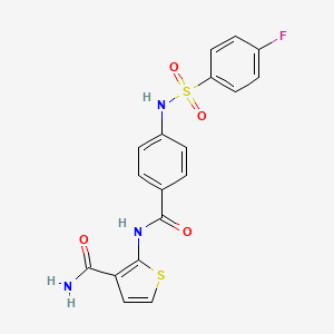 2-(4-(4-Fluorophenylsulfonamido)benzamido)thiophene-3-carboxamide