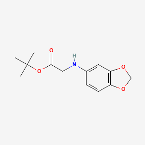 molecular formula C13H17NO4 B2938606 tert-butyl 2-[(2H-1,3-benzodioxol-5-yl)amino]acetate CAS No. 139088-83-8