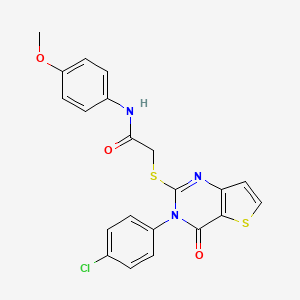 2-{[3-(4-chlorophenyl)-4-oxo-3,4-dihydrothieno[3,2-d]pyrimidin-2-yl]sulfanyl}-N-(4-methoxyphenyl)acetamide