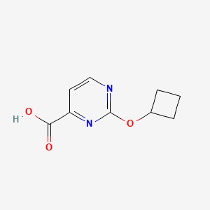 molecular formula C9H10N2O3 B2938611 2-环丁氧基嘧啶-4-羧酸 CAS No. 1693671-78-1