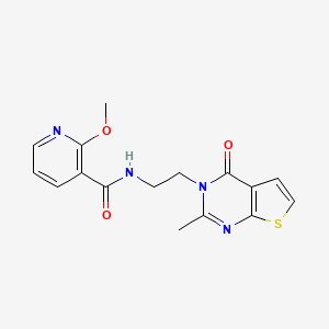 2-methoxy-N-(2-(2-methyl-4-oxothieno[2,3-d]pyrimidin-3(4H)-yl)ethyl)nicotinamide