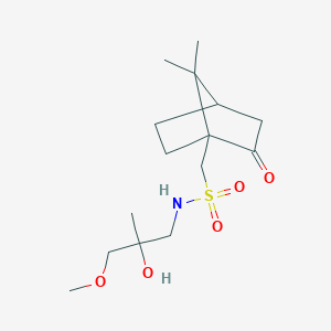 molecular formula C15H27NO5S B2938617 1-(7,7-二甲基-2-氧代双环[2.2.1]庚烷-1-基)-N-(2-羟基-3-甲氧基-2-甲基丙基)甲磺酰胺 CAS No. 2034571-90-7