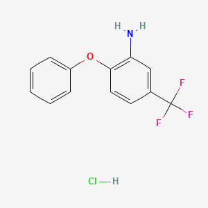 molecular formula C13H11ClF3NO B2938624 2-Phenoxy-5-(trifluoromethyl)aniline hydrochloride CAS No. 1431964-47-4