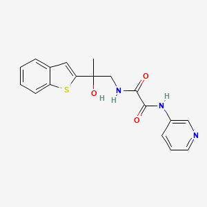 molecular formula C18H17N3O3S B2938631 N1-(2-(benzo[b]thiophen-2-yl)-2-hydroxypropyl)-N2-(pyridin-3-yl)oxalamide CAS No. 2034604-70-9