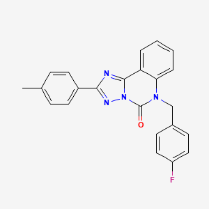 molecular formula C23H17FN4O B2938639 6-(4-氟苄基)-2-(对甲苯基)-[1,2,4]三唑并[1,5-c]喹唑啉-5(6H)-酮 CAS No. 1357719-59-5