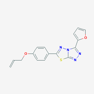 molecular formula C16H12N4O2S B293864 Allyl 4-[3-(2-furyl)[1,2,4]triazolo[3,4-b][1,3,4]thiadiazol-6-yl]phenyl ether 