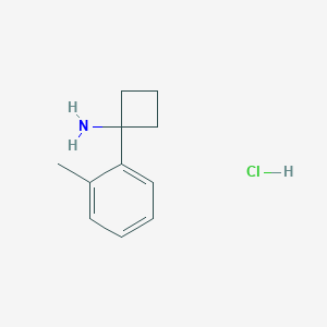 molecular formula C11H16ClN B2938644 1-(2-Methylphenyl)cyclobutan-1-amine hydrochloride CAS No. 1228880-11-2