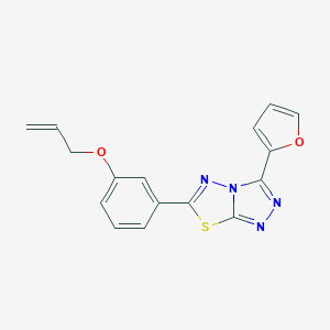 molecular formula C16H12N4O2S B293865 3-(Furan-2-yl)-6-[3-(prop-2-en-1-yloxy)phenyl][1,2,4]triazolo[3,4-b][1,3,4]thiadiazole 