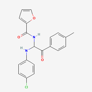 molecular formula C20H17ClN2O3 B2938653 N-[1-[(4-Chlorophenyl)amino]-2-(4-methylphenyl)-2-2-furancarboxamide CAS No. 425648-79-9