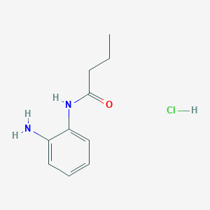 molecular formula C10H15ClN2O B2938654 N-(2-aminophenyl)butanamide;hydrochloride CAS No. 2253640-44-5