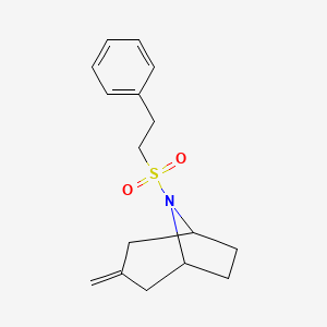 molecular formula C16H21NO2S B2938667 (1R,5S)-3-methylene-8-(phenethylsulfonyl)-8-azabicyclo[3.2.1]octane CAS No. 2320954-30-9