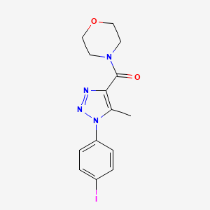 molecular formula C14H15IN4O2 B2938692 (1-(4-iodophenyl)-5-methyl-1H-1,2,3-triazol-4-yl)(morpholino)methanone CAS No. 950231-42-2